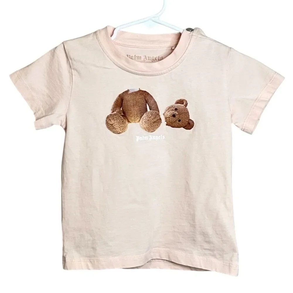 Palm Angels Kids Bear Print T-Shirt Pink 36 Months Toddler Unisex Summer
